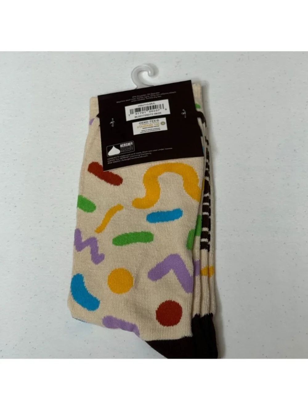 Hersheys Crew Socks Chocolate Candy Novelty Mens 6-12 New